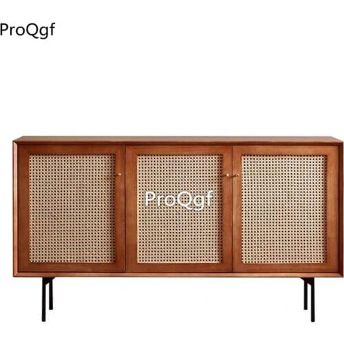 Prodgf 1 Set 140*40*78cm Wood Rattan TV Cabinet
