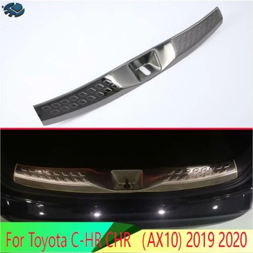 For Toyota C-HR CHR (AX10) 2019 2020 Car Accessories Stainless Steel Rear Trunk Scuff Plate Door Sill Cover Molding Garnish