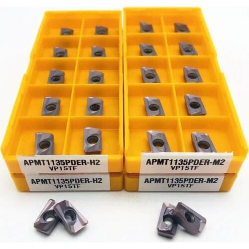 CNC milling cutter APMT1135 PDER M2 APMT1135 PDER H2 VP15TF turning carbide insert APMT 1135 face milling cutter lathe tool