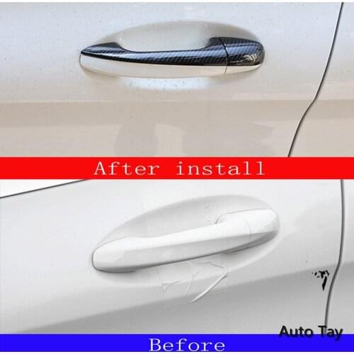 Carbon Fiber Car ABS Chrome Door Handle Cover Trim For Mercedes Benz B Class W247 2019 2020 A Class A180 A200 A250 W177 V177