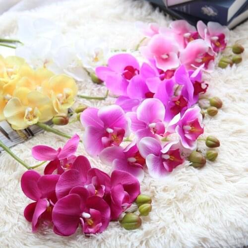 Artificial Flowers Real Touch Artificial Moth Orchid Butterfly Orchid for new House Home Wedding Festival Decoration