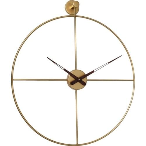 Nordic Creative Wall Clock Spanish Style Wrought Iron Metal Clocks Restaurant Bedroom Single Ring Room Decor Large Wall Clock