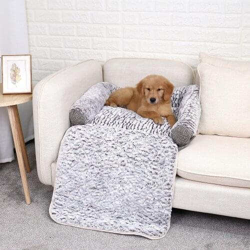 Pet Beds Sleep Warm Soft Sofas Puppy Blanket Chair Pad 3 Ways Useages Multifunction Dog Cat Mats Pet Car Seat Cover Sofa Mats