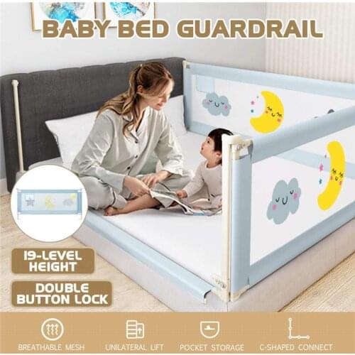 Baby Playpen 19Level Adjustment Bed Rail Babies Bed Fence Safety Gate Barrier For Beds Crib Rails Security Fencing Children