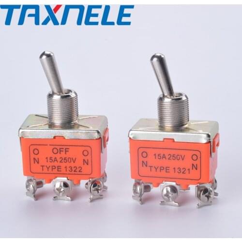 E-TEN1321/1322 Toggle Switch 6 Pin 3 Position /2 Position ON-OFF-ON Switch 15A 250V Mini Switches