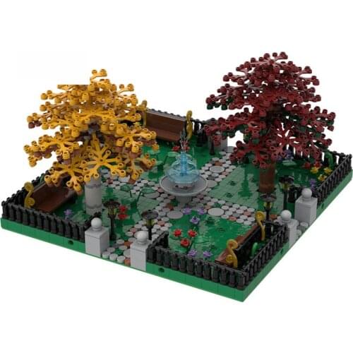 MOCHoliday Scenery Modular Tree Park Classic Building Blocks Travel Rest Garden Bricks DIY Architecture Game Toys For Children