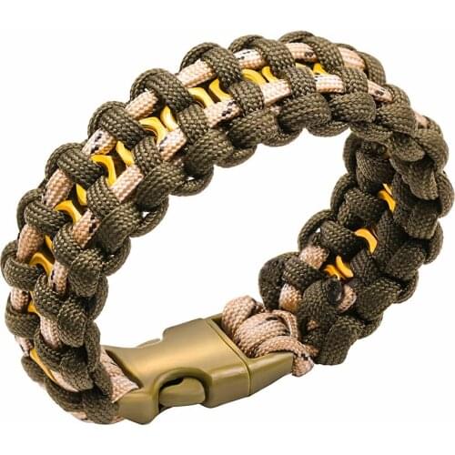 Mama Handmade Weave Man Army Military Bracelet Bangle Survive Rope Men Bracelet Bangle Gift For Him