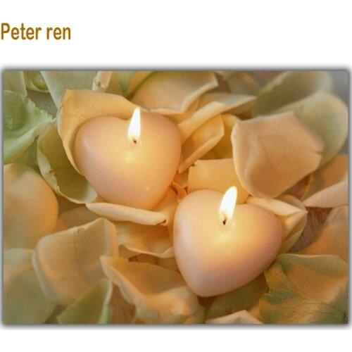 Peter ren Diy diamond painting cross stitch kit Diamond Embroidery flower lamp square drill rhinestone pasted crafts Needlework