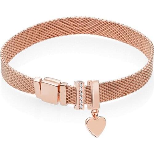 NEW 100% 925 Sterling Silver Reflexions Bracelet Set Simple Fashion Elegant Fit European DIY Original Charm Bead Jewelry Gift