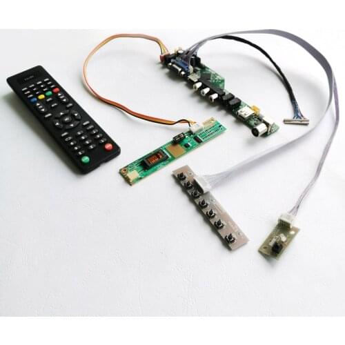 Fit LP141X10/LP141X11 LG laptop panel VGA+Audio+USB+Remote LVDS 20-Pin 14.1" 1CCFL 1024*768 LCD screen controller board kit