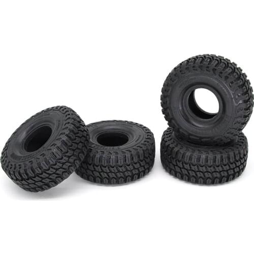 4PCS 1.9inch Rubber Tires 114MM for 1/10 RC Crawler Axial SCX10 II SCX III D90 CCO1 Traxxax TRX4 TRX6