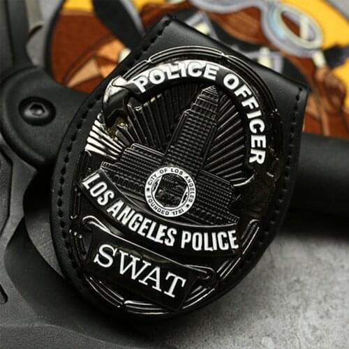 Special Agents Naval Criminal Investigative Service Movie Full Metal Replica Waist Badge Pin Leather Holder Halloween Cosplay