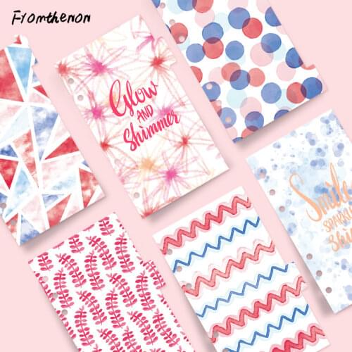 Spiral Notebook A6 Index Pages Dividers for Filofax Dokibook Spiral Planner Organizer Korean Stationery Office Supplies