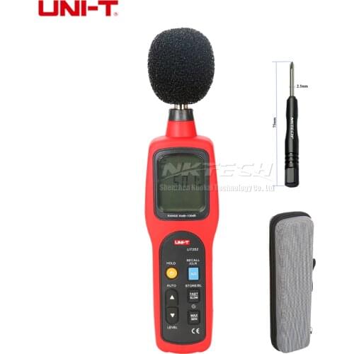 UNI-T UT352 Digital Sound Level Decibel Meter Industrial Home LCD Noise Tester Data Logging 30-130dB 31.5Hz-8KHz Hi/Low Alarm