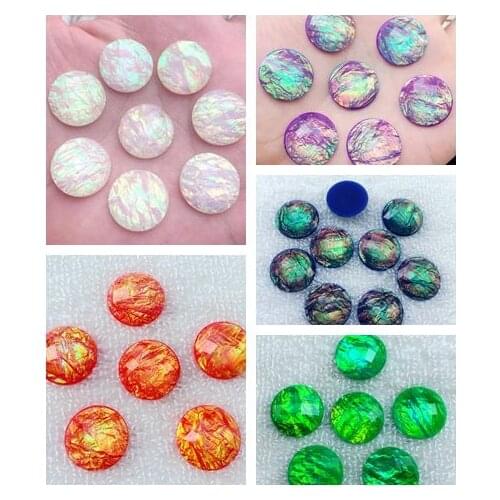 YUSDTSHA DIY 12pcs/lot 20mm AB Rhinestone buttons Shiny Resin Crystals Stones Strass -E30