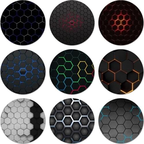 Honeycomb Icons Pins Badge Decoration Brooches Metal Badges For Backpack Decoration 58mm