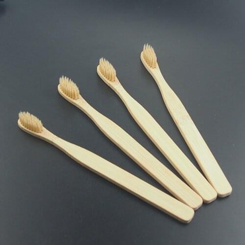 DR.PERFECT DR.PERFECT 50 Pieces/ lot Wholesale Free Shipping Extra Soft Bristle Natural Beige Bamboo Toothbrush