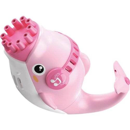 2021 Gatling Cute Dolphin Bubble Machine Multifunctional Automatic Bubble Make Blower Electric Bubble Maker With Cold Fan Mode