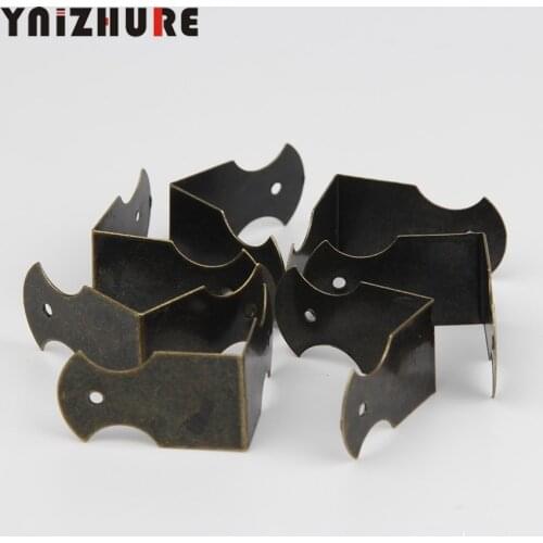 50pcs 25*25mm Antique box accessories wooden luggage side of the box antique side of the box / bag side / sides of the trumpet