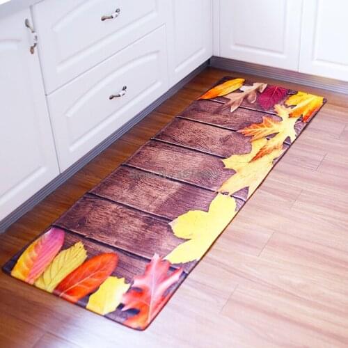60x180CM Antiskid Mat for Kitchen Floor Long Door Mat Vintage Style Kitchen Rug Non-Slip Bedroom Bedside Mats