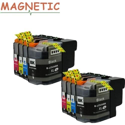 8PK Full Ink Cartridge LC529 LC525 XL for Brother DCP-J100 DCP-J105 MFC-J200 Printer Compatible Ink Cartridges Inkjet lc 529