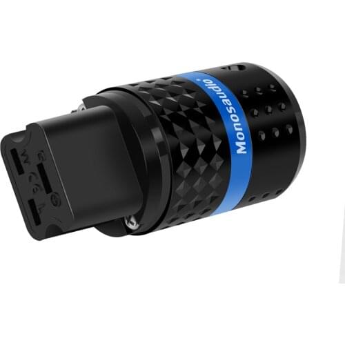 Monosaudio F122 C19 Pure Copper Rhodium Plated Audio Power IEC Connector Plug AC 20A Female Power Cord Audio Cable Connectors