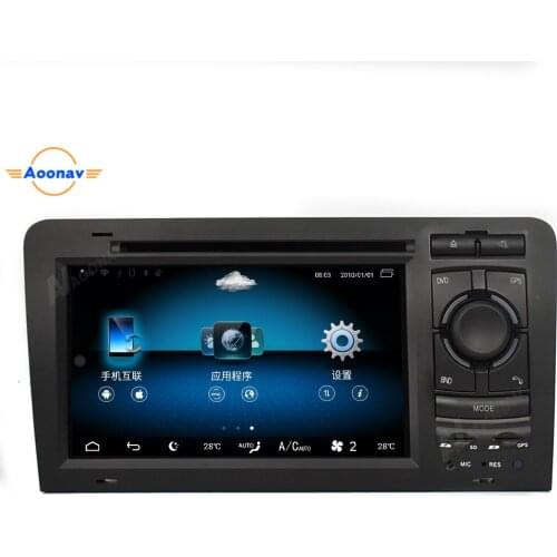 Audio Android 2din Car radio Stereo receiver For Audi A3 S3 2003-2011 car multimedia player GPS navigation DVD player