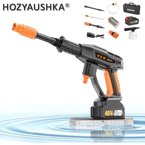 Household portable rechargeable high-pressure water gun cleaning artifact 80bar self-priming/faucet receiving water
