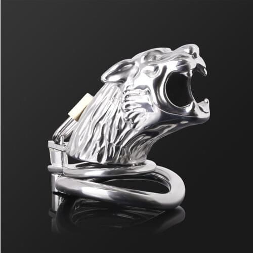 CBT CHASTITY Wolf Shape Chastity Device,tiger cock cage,Penis Lock,Cock Ring,Chastity Belt, Lock,sex toy