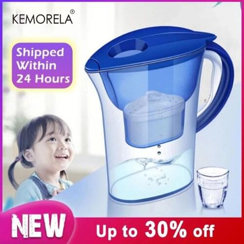 2.5L Water Filter Kettle Activated Carbon Alkaline Filtration Net Food Grade Material Office Water Purifier Cold Storage Bottle
