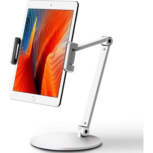 Long Arm Tablet Stands For Ipad Pro 12.9 Inch Apple Air 10.9 Bracket 7-13'' Tablet Holder Desk Accessories Folding Metal Support