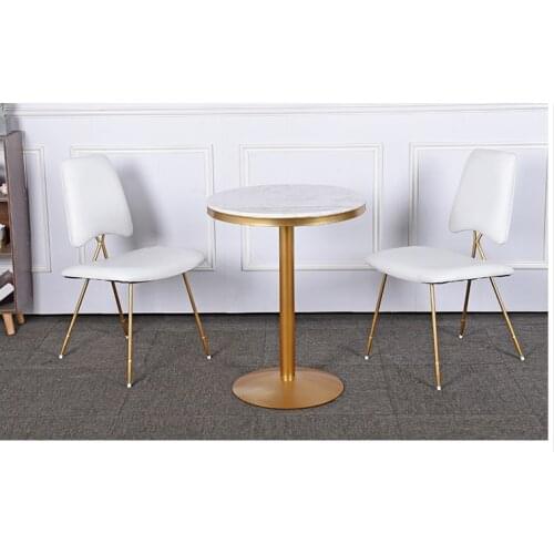 Leisure coffee shop discussion table and chair combination marble net red shop restaurant small round table milk tea shop table