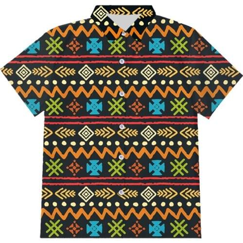 IFPD EU Size 3D Printed Abstract Totem Pattern Button Shirt Men Casual Hiphop New Summer Plus Size Short Sleeve Shirts Wholesale