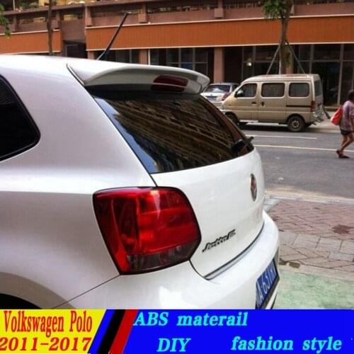 Use for volkswagen polo spoiler polo 2011-2017 model High Quality ABS Material Car Rear Wing Primer Color spoiler for VW polo