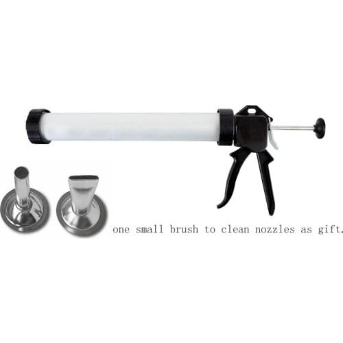 Jerky Blaster with 2pcs nozzles Jerky Gun Aluminum Tube Holds 1.5lbs of Ground Meat Jerky Blaster Jerky Cannon Jerky Cannon