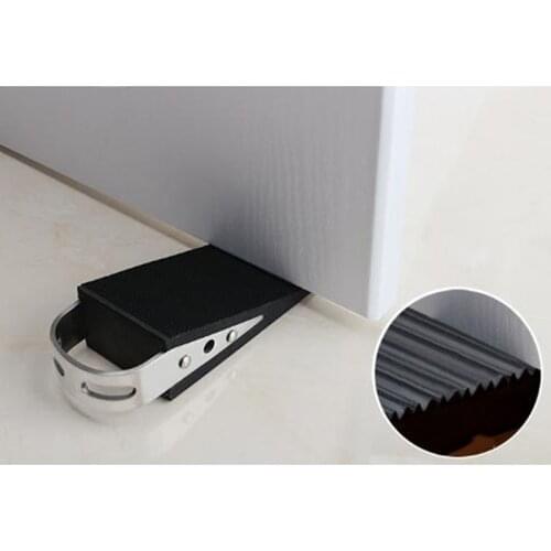 Door Stop Black Stopper Baby Safety Protector Home Office Use Doorstop Guard Baby Protector Wedge Block Stopper