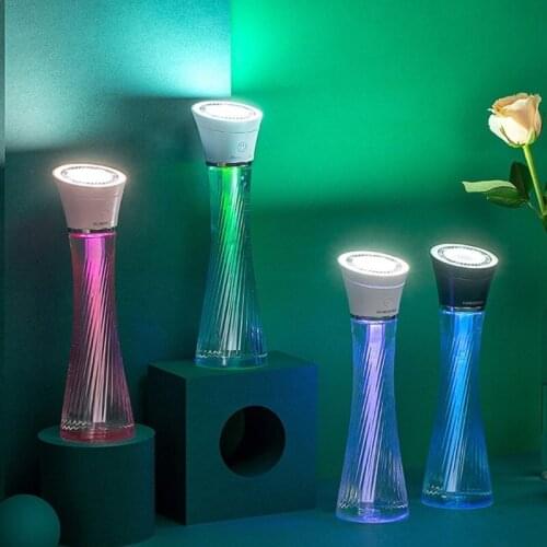 Fashion USB charging nebulizer home portable mute steaming devices office desktop air humidifier with visible water tank