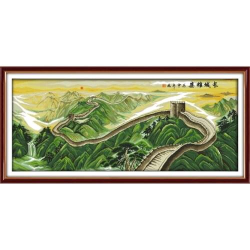 The Great Wall cross stitch kit 18ct 14ct 11ct count printed canvas stitching embroidery DIY handmade needlework
