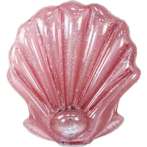 2021 Sequined Shell Floating Row Inflatable Floating Row Floating Bed Floating Air Bed for Swimming Pool Beach