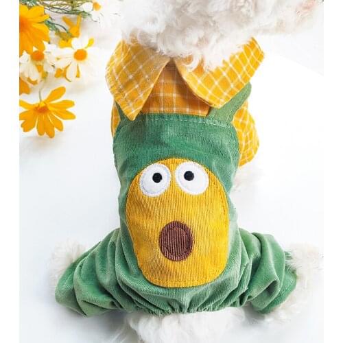 Pet Dog Pajamas Cute Dots Cotton Dog Jumpsuit Pyjama Pijama Perro Poodle Bichon Pomeranian Schnauzer Pug Clothing Dog Clothes