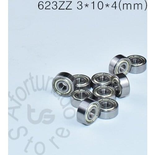 623ZZ 3*10*4(mm) 10pieces bearing Metal sealed ABEC-5 chrome steel miniature bearings hardware Transmission Parts