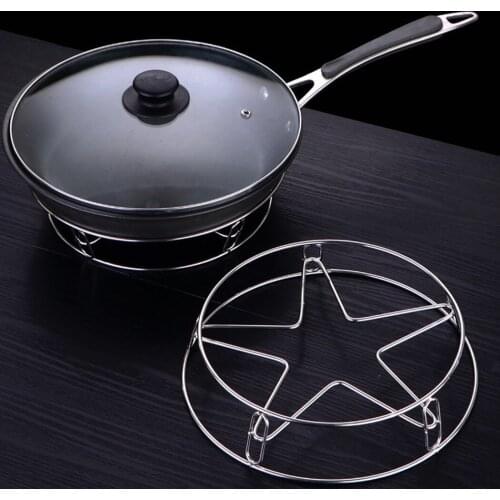 Stainless Steel Pot Stand Star Design Hot Pot Stand Metal Steamer Rack Round Pot Steaming Rack Multi-Purpose Steam Tray