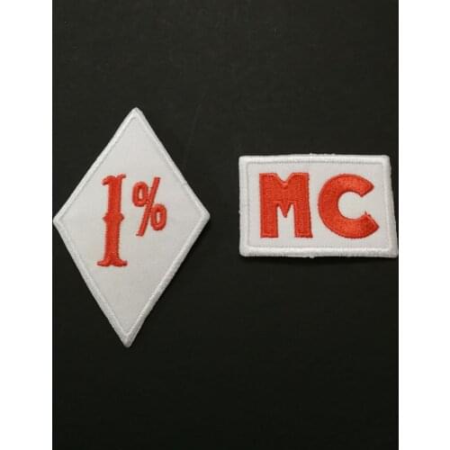 Custom 1% patches for Motorcycle Clothing jacket badges applique sticker biker iron on MC patches vest Hells Club badges