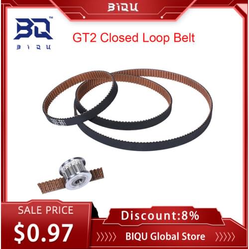 Anti-slip GT2-6MM Closed Loop Timing Belt Rubber Synchronous Belt 2GT 6mm 112 122 200 280 158 400mm for Pulley 3d Printer Parts