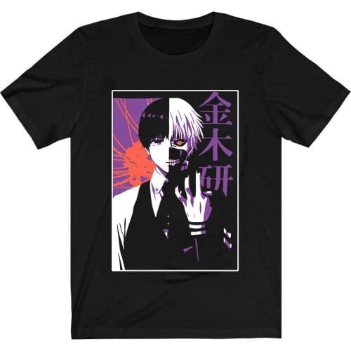 Tokyo Ghoul T-Shirt Men Cotton T Shirt Anime Kaneki Ken Clothes Anime Tops Tees