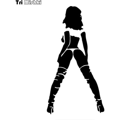 Tri Mishki HZX871# 20x10.8cm hot woman sexy girl car sticker funny Vinyl Decals Motorcycle Accessories Stickers