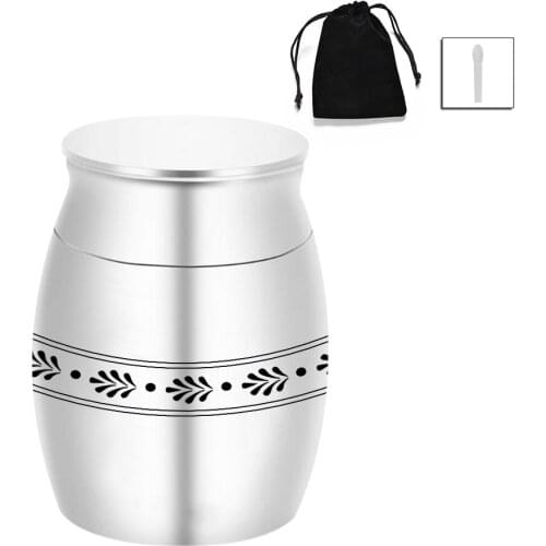 Blue/Black Simple Style Memorial Angel Cremation Urns For Pet Human Ashes Hard Metal Urn Pendant Small Keepsake Funeral Casket