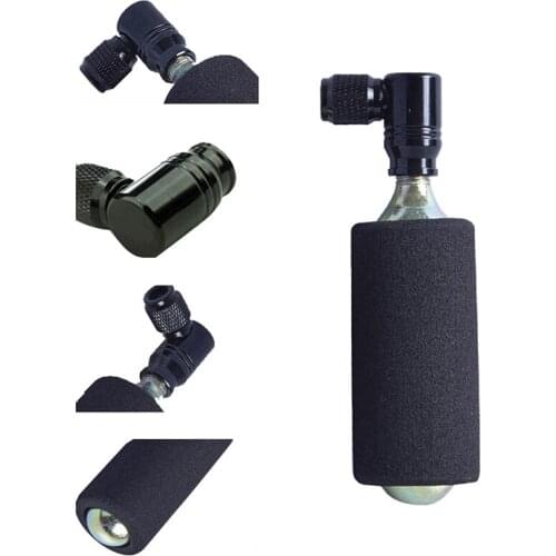 Bicycle CO2 Inflator With Insulated Sleeve Portable Bike Mini Pump For Schrader Presta Adapter Aluminum Cycling Pump Head BC0490