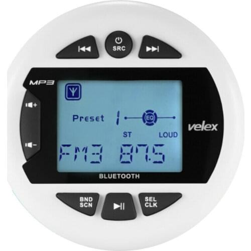 Waterproof Bluetooth Marine Digital Media Stereo Receiver with MP3 Player AM FM Radio USB For ATV UTV Boat Streaming Music