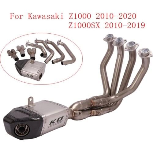 Motorcycle Exhaust System Muffler Escape Tip Pipe Exhaust Pipe for Kawasaki Z1000 2010-2020 Z1000SX 2010-2019